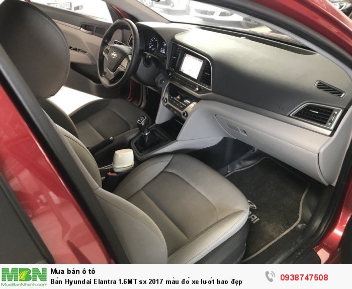 Bán Hyundai Elantra 1.6MT sx 2017 màu đỏ xe lướt bao đẹp