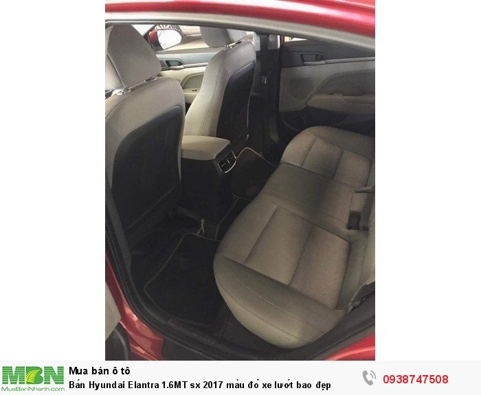 Bán Hyundai Elantra 1.6MT sx 2017 màu đỏ xe lướt bao đẹp