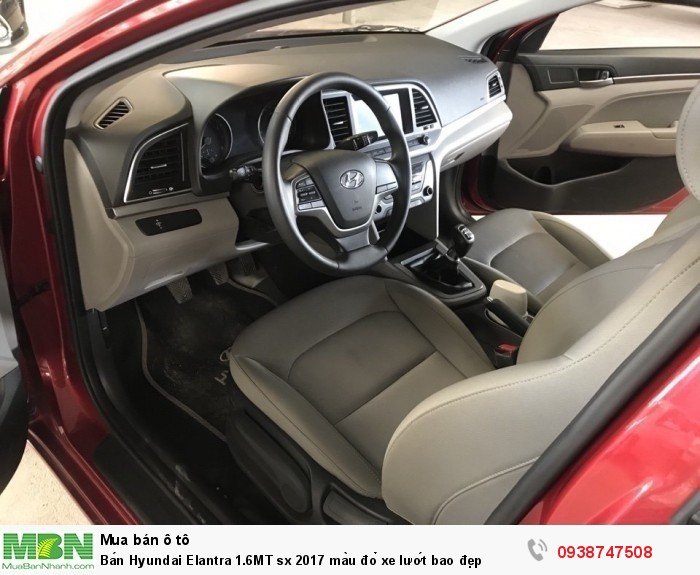 Bán Hyundai Elantra 1.6MT sx 2017 màu đỏ xe lướt bao đẹp