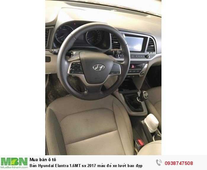 Bán Hyundai Elantra 1.6MT sx 2017 màu đỏ xe lướt bao đẹp