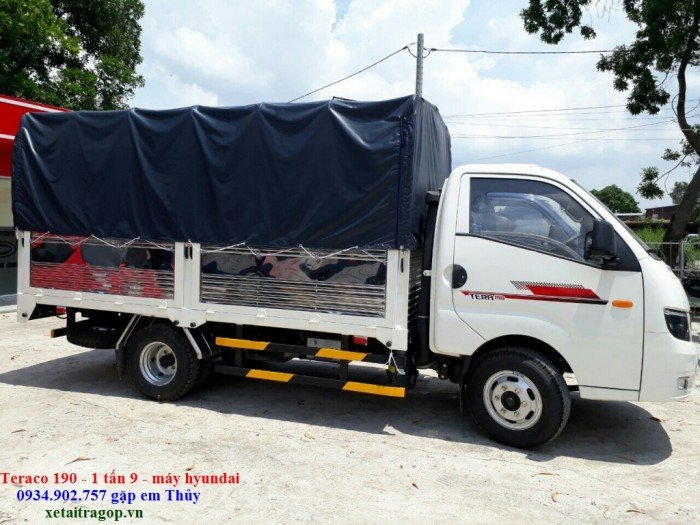 Xe tải Teraco 1 tấn 9 máy Hyundai\ giá xe tải Hyundai 1 tấn 9 thùng mui bạt giá bao nhiêu?