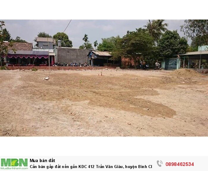 Cần bán gấp đất nền gần KDC 412 Trần Văn Giàu, huyện Bình Chánh