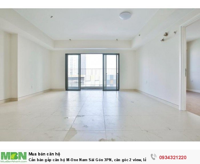 Cần bán gấp căn hộ M-One Nam Sài Gòn 3PN, căn góc 2 view, lầu cao, đẹp