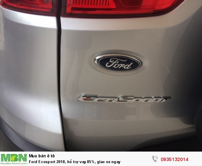 Ford Ecosport 2018, hỗ trợ vay 85%, giao xe ngay
