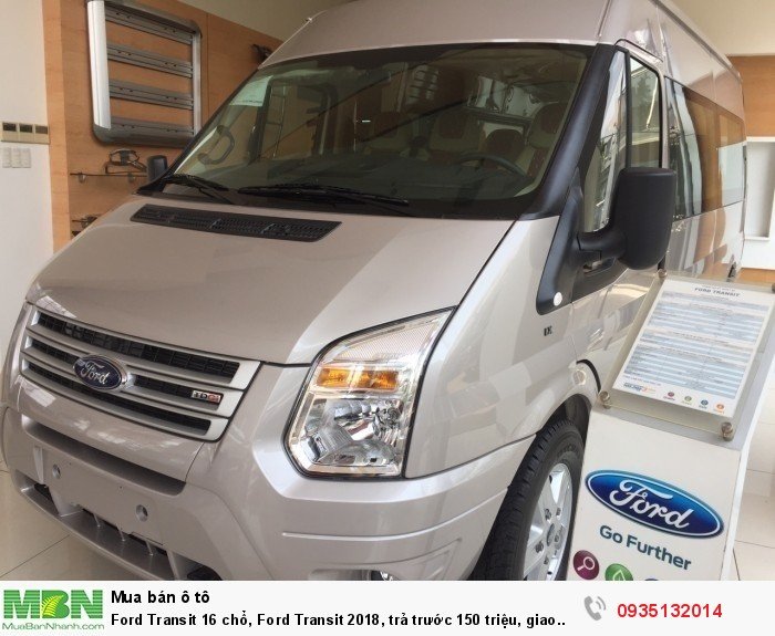 Ford Transit 16 chổ, Ford Transit 2018, trả trước 150 triệu, giao xe ngay