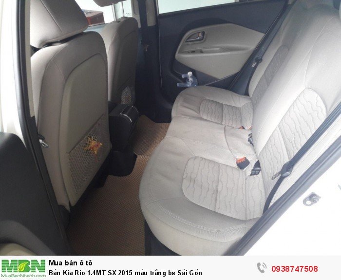 Bán Kia Rio 1.4MT SX 2015 màu trắng bs Sài Gòn