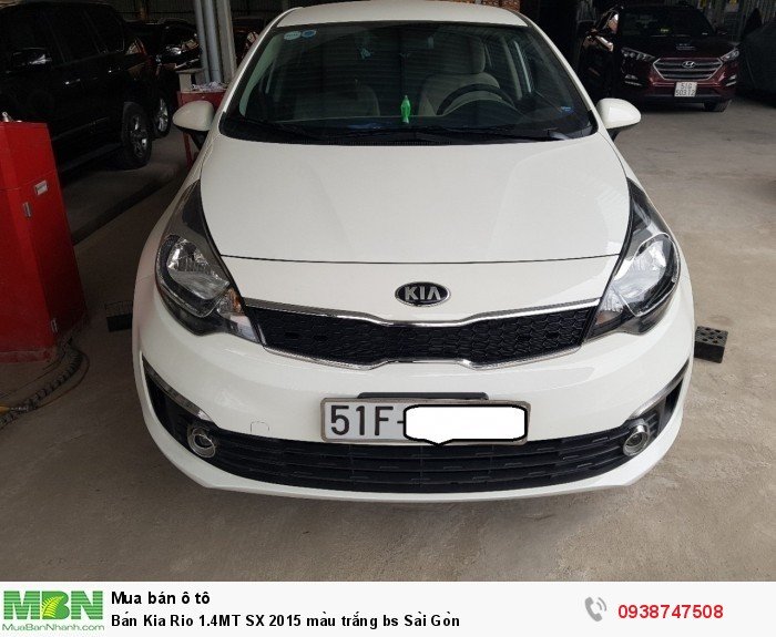 Bán Kia Rio 1.4MT SX 2015 màu trắng bs Sài Gòn