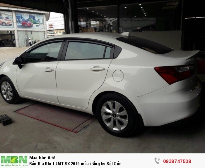 Bán Kia Rio 1.4MT SX 2015 màu trắng bs Sài Gòn