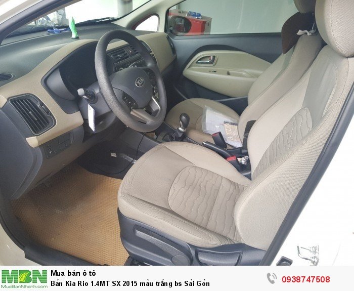 Bán Kia Rio 1.4MT SX 2015 màu trắng bs Sài Gòn