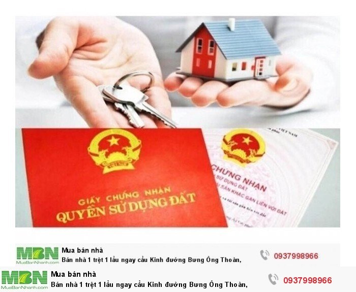 Bán nhà 1 trệt 1 lầu ngay cầu Kinh đường Bưng Ông Thoàn,