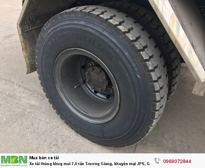 Xe tải thùng khug mui 7,4 tấn Trương Giang, khuyến mại JPS, Giá rẻ
