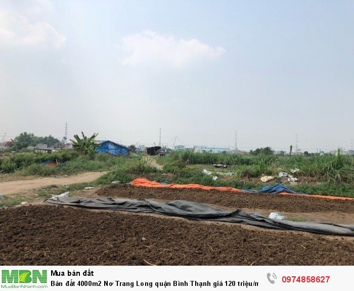 Bán đất 4000m2 Nơ Trang Long quận Bình Thạnh giá 120 triệu/m2