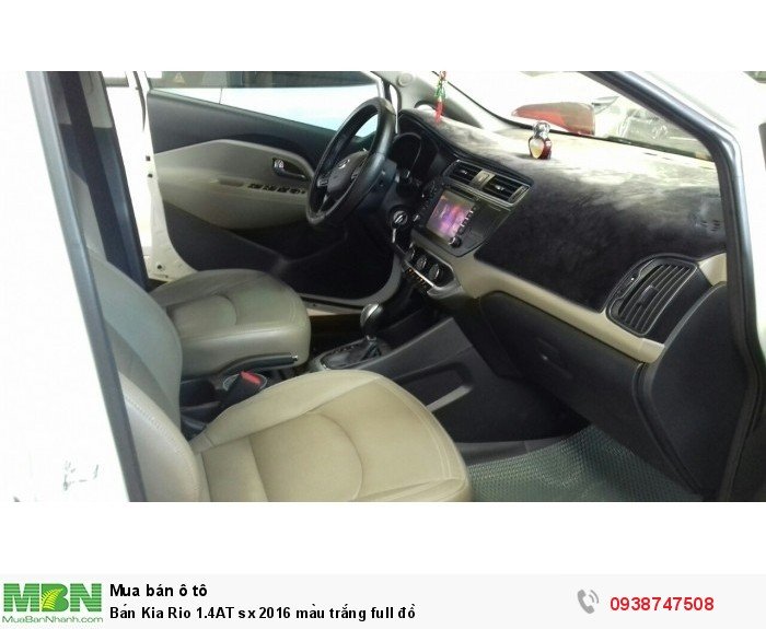 Bán Kia Rio 1.4AT sx 2016 màu trắng full đồ