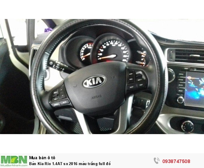 Bán Kia Rio 1.4AT sx 2016 màu trắng full đồ