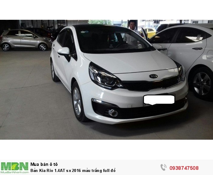 Bán Kia Rio 1.4AT sx 2016 màu trắng full đồ