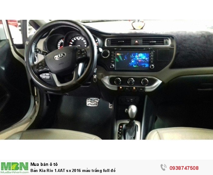 Bán Kia Rio 1.4AT sx 2016 màu trắng full đồ