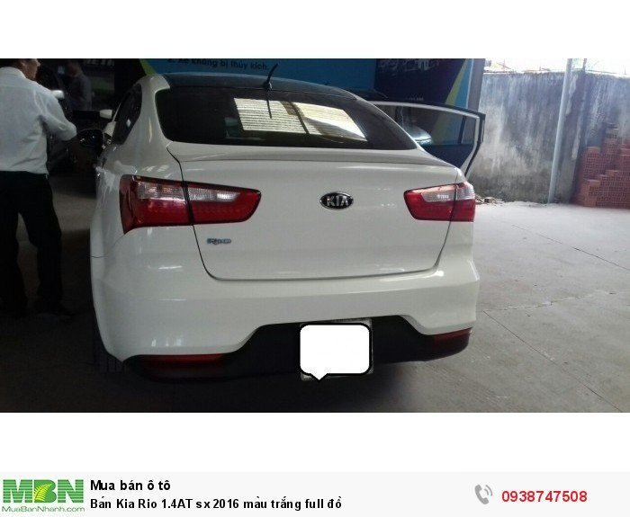 Bán Kia Rio 1.4AT sx 2016 màu trắng full đồ