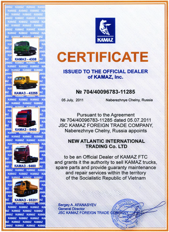 Xe kamaz nhập Khẩu từ Nga