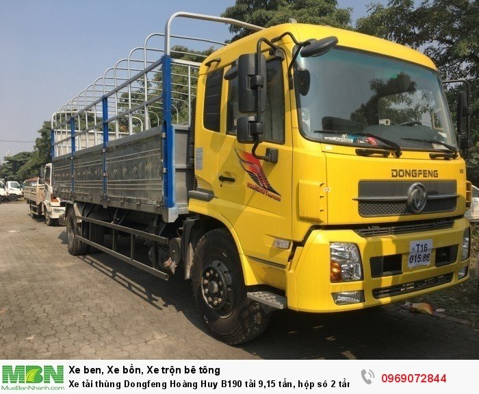 Xe tải thùng Dongfeng Hoàng Huy B190 tải 9,15 tấn, hộp sô 2 tầng, Hỗ trợ mua xe trả góp