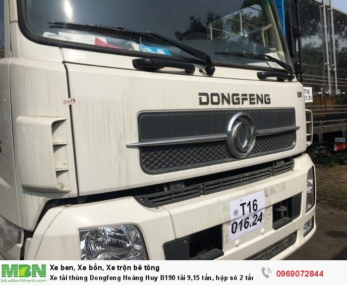 Xe tải thùng Dongfeng Hoàng Huy B190 tải 9,15 tấn, hộp sô 2 tầng, Hỗ trợ mua xe trả góp