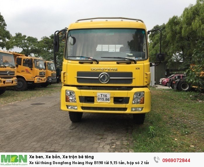 Xe tải thùng Dongfeng Hoàng Huy B190 tải 9,15 tấn, hộp sô 2 tầng, Hỗ trợ mua xe trả góp