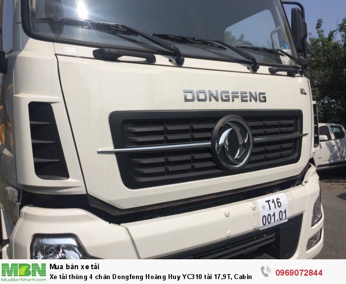 Xe tải thùng 4 chân Dongfeng Hoàng Huy YC310 tải 17,9T, Cabin bóng hơi, Hỗ trợ mua trả góp