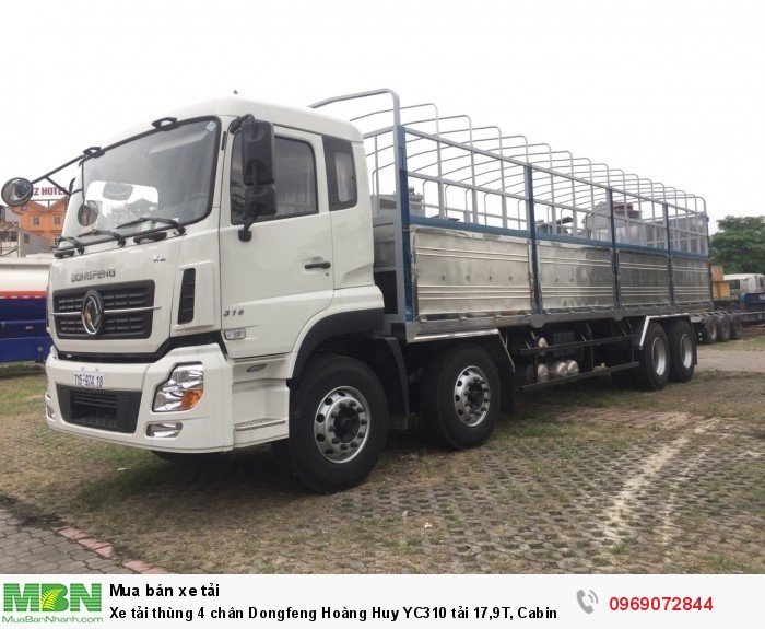 Xe tải thùng 4 chân Dongfeng Hoàng Huy YC310 tải 17,9T, Cabin bóng hơi, Hỗ trợ mua trả góp