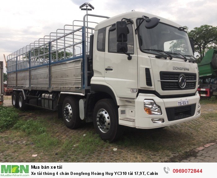 Xe tải thùng 4 chân Dongfeng Hoàng Huy YC310 tải 17,9T, Cabin bóng hơi, Hỗ trợ mua trả góp