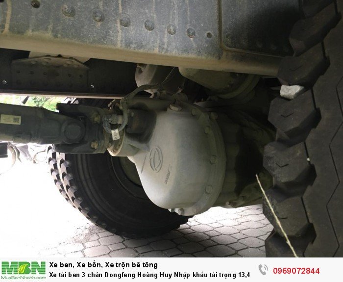 Xe tải ben 3 chân Dongfeng Hoàng Huy Nhập khẩu tải trọng 13,4T, Hỗ trợ mua xe trả góp