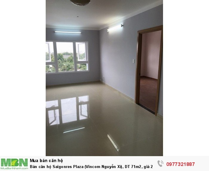 Bán căn hộ Saigonres Plaza (Vincom Nguyễn Xí), DT 71m2, giá 2,350 tỷ