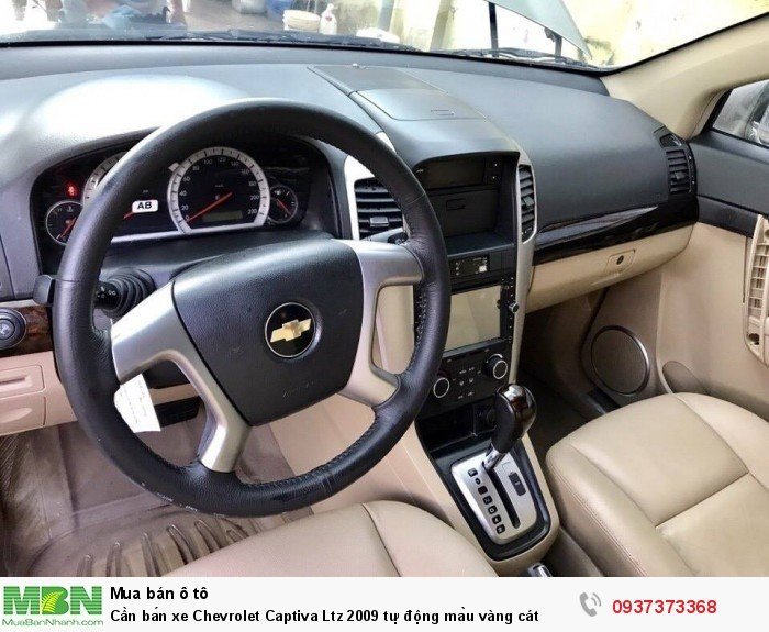 Cần bán xe Chevrolet Captiva Ltz 2009 tự động màu vàng cát