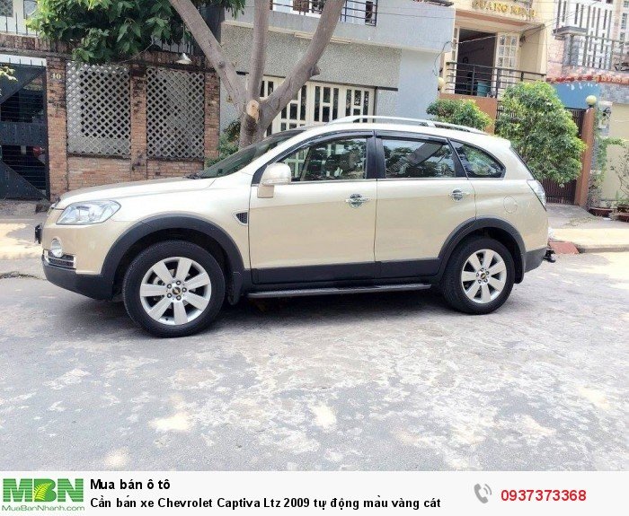 Cần bán xe Chevrolet Captiva Ltz 2009 tự động màu vàng cát