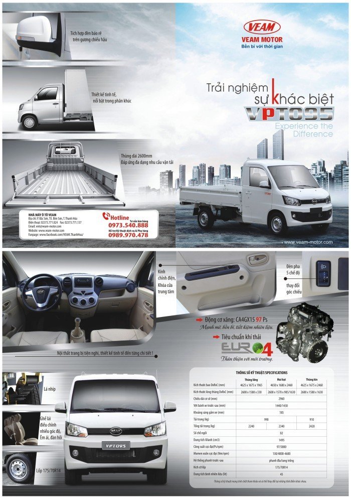Xe tải Veam VPT095 Ô Tô Trường Vũ