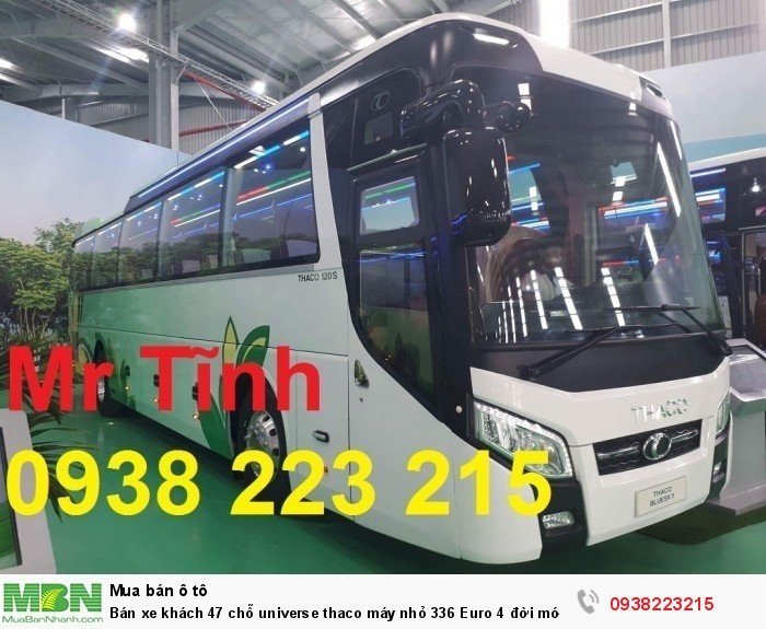 Bán xe khách 47 chỗ universe thaco máy nhỏ 336 Euro 4 đời mới nhất 2018