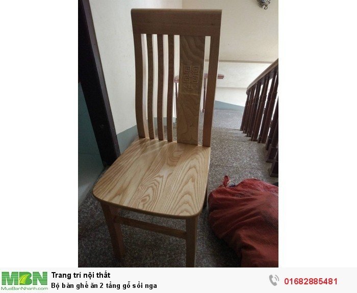 Bộ bàn ghế ăn ​2 tầng gỗ sồi nga2