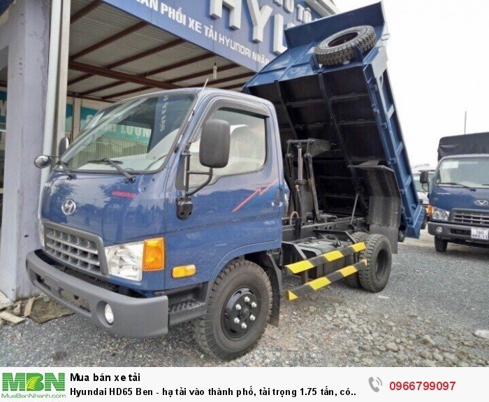 Hyundai HD65 Ben - hạ tải vào thành phố, tải trọng 1.75 tấn, có xe giao ngay