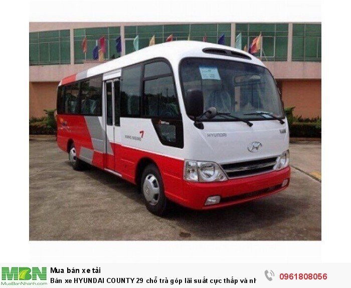 Bán xe HYUNDAI COUNTY 29 chỗ  trả góp lãi suất cực thấp và nhiều phần quà khuyến mãi