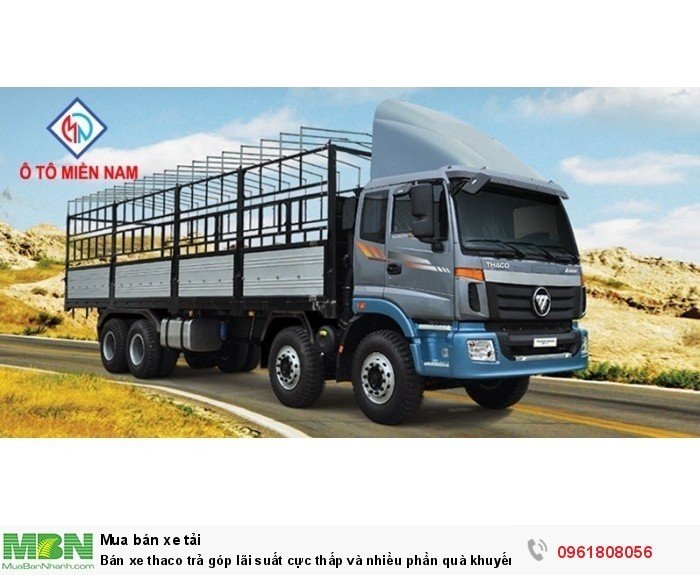 Bán xe thaco trả góp lãi suất cực thấp và nhiều phần quà khuyến mãi.