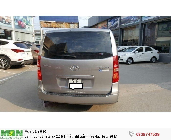 Bán Hyundai Starex 2.5MT màu ghi xám máy dầu bstp 2017