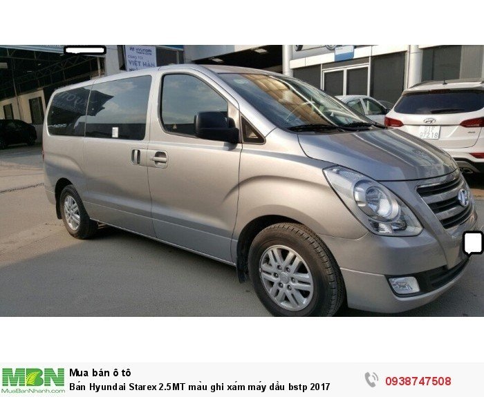 Bán Hyundai Starex 2.5MT màu ghi xám máy dầu bstp 2017