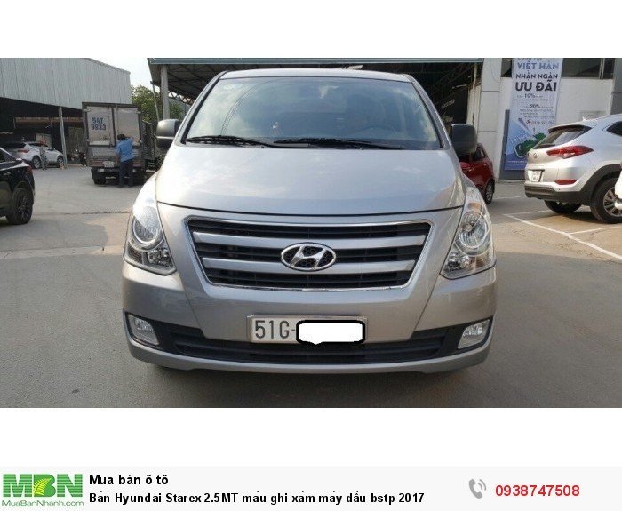 Bán Hyundai Starex 2.5MT màu ghi xám máy dầu bstp 2017