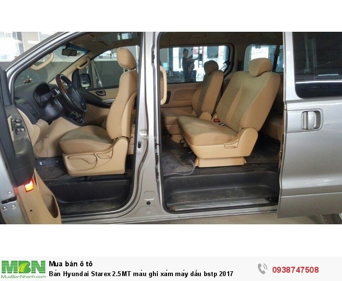 Bán Hyundai Starex 2.5MT màu ghi xám máy dầu bstp 2017