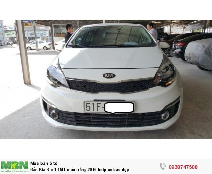Bán Kia Rio 1.4MT màu trắng 2016 bstp xe bao đẹp