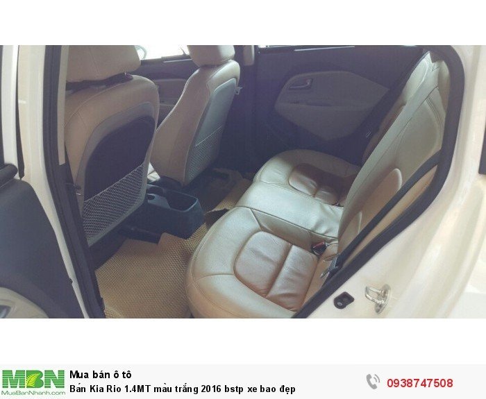 Bán Kia Rio 1.4MT màu trắng 2016 bstp xe bao đẹp