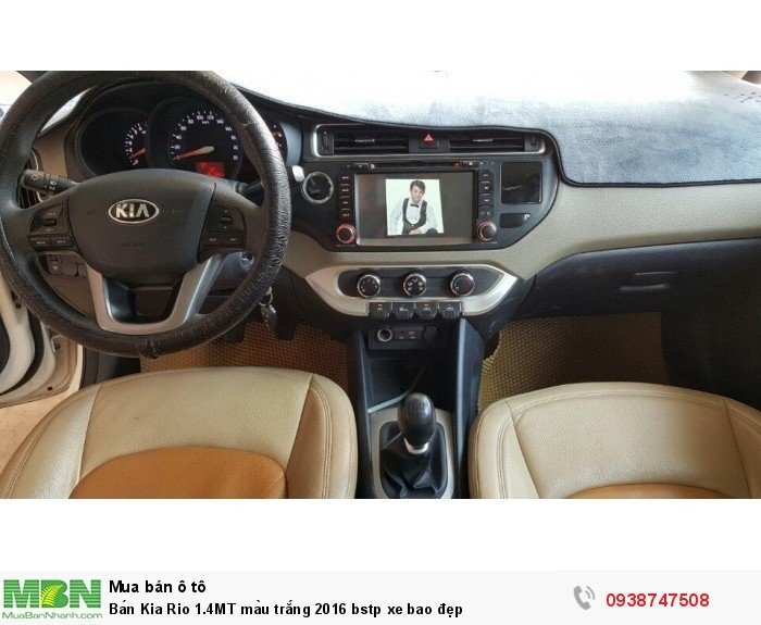 Bán Kia Rio 1.4MT màu trắng 2016 bstp xe bao đẹp