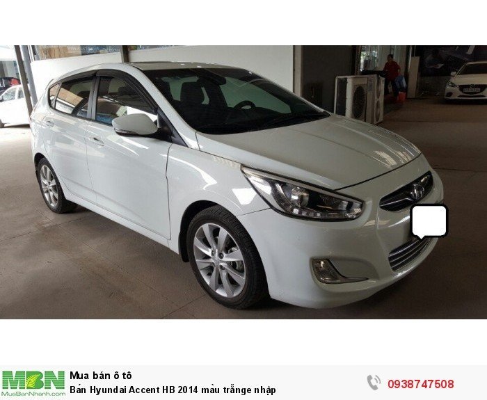 Bán Hyundai Accent HB 2014 màu trẵnge nhập