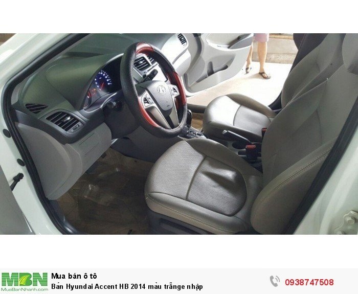 Bán Hyundai Accent HB 2014 màu trẵnge nhập