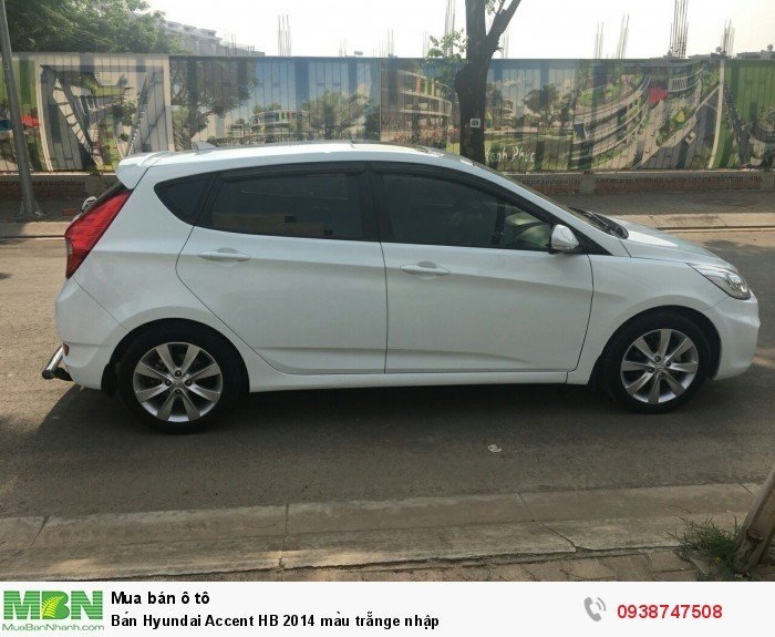 Bán Hyundai Accent HB 2014 màu trẵnge nhập