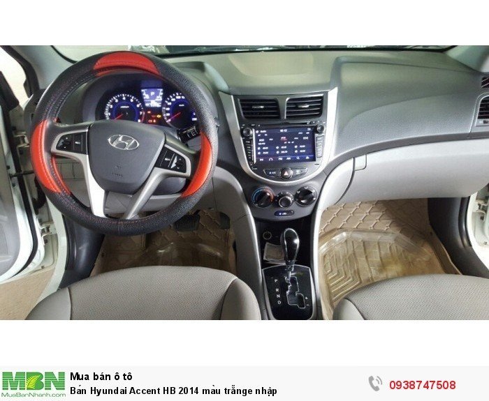 Bán Hyundai Accent HB 2014 màu trẵnge nhập