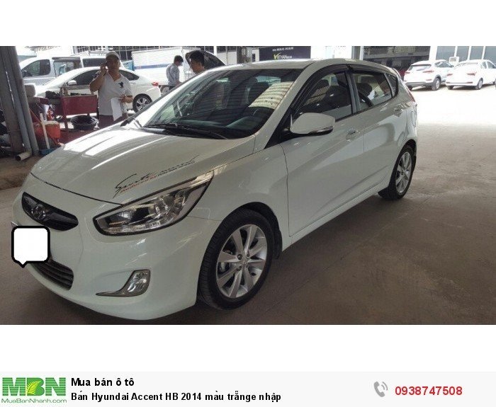 Bán Hyundai Accent HB 2014 màu trẵnge nhập